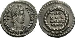 Roman Imperial Constantius II, 337-361. Siliqua (Silver, 17 mm, 2.12 g, 12 h), Lugdunum, 360-361. D N CONSTAN-TIVS P F AVG Pearl-diademed, draped and cuirassed bust of Constantius II to right. Rev. VO