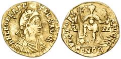 Roman Imperial Ricimer, Patrician and Master of Soldiers, 457-472. Solidus (Gold, 21 mm, 4.11 g, 5 h), Rome, 461-467 or 465-467. D N LEO PERPE-TVVS AVG Diademed, draped and cuirassed bust of Leo I to 