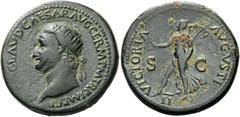 ROMAN COINS Nero, 54-68. Dupondius (Bronze, 29 mm, 16.24 g, 6 h), Rome, 63. CLAVD CAESAR AVG GERM P M TR P IMP P P Radiate head of Nero to left. Rev. VICTORIA AVGVSTI / S C / II Victory advancing left