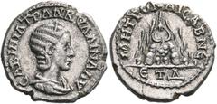 ROMAN COINS Tranquillina, Augusta, 241-244. Drachm (Silver, 18 mm, 3.56 g, 5 h), Caesaraea-Eusebia in Cappadocia, struck under Gordian III, regnal year Δ = 4 = 240/241. CABINIA TPANKYΛΛΙΝA ΑY Draped b
