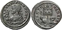 ROMAN COINS Licinius II, Caesar, 317-324. Follis (Bronze, 19 mm, 2.66 g, 6 h), Ticinum, T = 3rd officina, 319-320. LICINIVS IVN NOB C Laureate, draped and cuirassed bust of Licinius II to left, with a