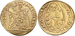 WORLD COINS AND MEDALS CRUSADERS Knights of Rhodes (Knights Hospitallers). Fabrizio del Carretto, 1513-1521. Ducat (Gold, 22.5 mm, 3.50 g, 4 h), imitating the Venetian Ducat, mint of Rhodes. •F•FABRIC