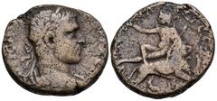 The Vineyard Colection Part IV, Roman Provincial JUDAEA, Samaria. Caesaraea Maritima. Volusian, 251-253. (Bronze, 28 mm, 18.98 g, 12 h). IMP C C VOLVSSIANVS P F AVG Laureate, draped, and cuirassed bus