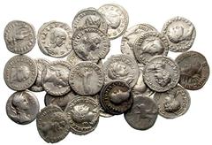Large Lots ROMAN IMPERIAL. (Silver, 82.07 g). A lot of Twenty-Five (25) coins, mostly denarii but also a few antoninianii. Highlights include denarii of Tius (5), Clodius Albinus, Julia Paula and Orbi