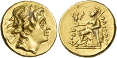 Roman Imperial & Provincial MACEDON. Koinon of Macedon. Time of Caracalla to Severus Alexander, Circa 212-235/244. Medallion (Gold, 13.5 mm, 3.50 g, 12 h), in the weight of a half aureus or a hemistat