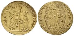 Early Medieval & Islamic CRUSADERS. Knights of Rhodes (Knights Hospitallers). Fabrizio del Carretto, 1513-1521. Ducat (Gold, 22 mm, 3.49 g, 11 h), imitating the Venetian Ducat, Rhodes. •F•FABRICII•D•C