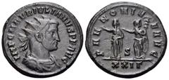 Roman Imperial Julian of Pannonia, usurper, 284-285. Antoninianus (Billon, 22 mm, 3.80 g, 6 h), Siscia, 3rd officina (Γ), December 284. IMP C M AVR IVLIANVS P F AVG Radiate, draped and cuirassed bust 