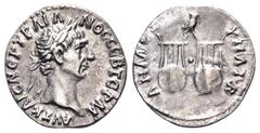 Roman Provincial LYCIA. Lycian League. Trajan, 98-117. Drachm (Silver, 18 mm, 3.36 g, 6 h), Probably Rome, but for use in the East, COS II = 98-99. AYT KAIC NEP TPAIA-NOC CEB ΓEPM Laureate head of Tra