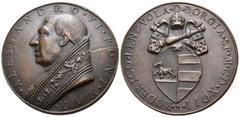 World ITALY. Papal States. Alexander VI (Rodrigo Borgia), 1492-1503. Medal (Bronze, 42 mm, 58.49 g, 12 h), modern restrike, by Girolamo Paladino (1647-1689), "MDCXCII = 1492". * ALESSANDRO * VI * PONT