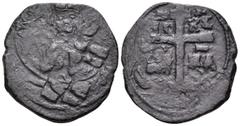 Byzantine Nicephorus Basilacius, usurper, 1078. Follis (Bronze, 28 mm, 8.33 g), uncertain provincial mint in Thrace or Macedon, probably Thessalonica. IC - XC Nimbate bust of Christ facing, wearing pa