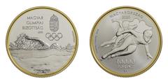 MAGYARORSZÁG UNGARN - HUNGARY, MAGYARORSZÁG, 2020 Probeprägungen - Próbaveretek, 10 000 Forint Próbaveret (Ag 925‰) 2020 Budapest A Magyar Olimpiai Bizottság (MOB) alapításának 125. évfordulója és az 