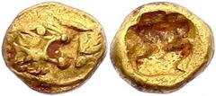 Ancient Greek - Lydia, Kroisos 1/12 Stater (±560-546 BC) Au, 0.89 g (8 mm) TTB Very scarce