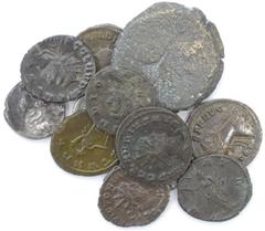 Romanas - República/Império - Lote (13 Moedas) Lote (13 Moedas) - República, Anónimo: Denário, RCV 76, RSC 6 (Roma, 157-155 a.C.); República, Q. Marcius Libo (148 a.C.): Asse, RCV 725, RRC 215/2b-c, 2