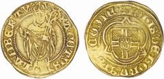 World Coins Prince-Bishopric of Liège - Jean de Horn Gold - Florin d'Or ND; obverse: IohIS'.DE.hORn.EPS.LEODIE', reverse: SANCTVS-LAMBERTV; 2.70g; Very Good