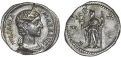 Roman Coins Roman - Julia Mamaea - Roman - Julia Mamaea Denarius; VEST(A); RCV 8217, RIC 360, RSC 81 (Rome, 226); 3.35g ; VF