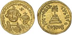 Byzantine Coins Byzantine - Heraclius (610-641) - Byzantine - Heraclius (610-641) Gold - Solidus; Constantinople; dd NN hЄRACLIꞍS ЄꞆ hЄRA CONSꞆ PP A / VICTORIA AVςꞍ Є Θ, exergue: CONOB; BCV 742; 4.40g