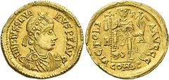 Migration of the Germanic Tribes The Visigoths. Pseudo-Imperial coinage. In the name of Libius Severus, 461-465. Solidus, uncertain mint in Gaul 461-circa 470, AV 4.32g. D N IIBIVS SEVE – RVS P F AVG 