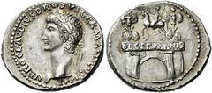 Roman Coins In the name of Nero Claudius Drusus, father of Claudius Denarius circa 41-45, AR 20 mm, 3.80 g. NERO CLAVDIVS DRVSVS GERMANICVS IMP Laureate head l. Rev. Triumphal arch surmounted by eques