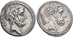 The Roman Republic The Dioscuri Collection. The Roman Republic. M. Iunius Brutus. Denarius 54, AR 18 mm, 4.13 g. BRVTVS Head of L. Iunius Brutus r. Rev. AHALA Head of C. Servilius Ahala r. Babelon Jul