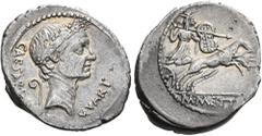 The Roman Republic The Dioscuri Collection. The Roman Republic. C. Iulius Caesar and M. Mettius. Denarius 44, AR 19 mm, 3.20 g. Wreathed head of Caesar r.; behind, CAESAR [DICT] and lituus; before, QV