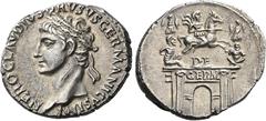 The Roman Empire The Dioscuri Collection. The Roman Empire. In the name of Nero Claudius Drusus, father of Claudius. Denarius 41-48, AR 17 mm, 3.88 g. NERO CLAVDIVS DRVSVS GERMANICVS IMP Laureate head
