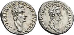 The Roman Empire The Dioscuri Collection. The Roman Empire. Gaius, 37-41. Denarius, Lugdunum circa 37-38, AR 18 mm, 3.73 g. C CAESAR AVG GERM P M TR POT Bare head of Gaius r. Rev. AGRIPPINA MAT C CAES