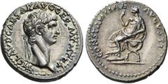 The Roman Empire The Dioscuri Collection. The Roman Empire. Claudius, 41 – 54. Denarius 41-42, AR 18 mm, 3.71 g. TI CLAVD CAESAR AVG GERM P M TR P Laureate head r. Rev. CONSTANTIAE – AVGVSTI Constanti