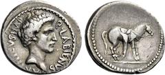 The Roman Republic Q. Labienus Parthicus. Denarius, mint moving with Labienus in Asia Minor 40, AR 19 mm, 3.80 g. Q LABIENVS – PARTHICVS IMP Bare head of Labienus r. Rev. Parthian horse r., with bridl