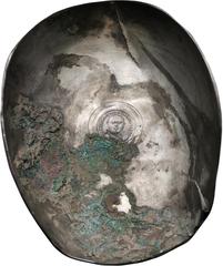 The Roman Empire Licinius I augustus, 308 – 324. Medallic silver bowl of one Roman pound, Ephesus 1 March 322, AR 200 mm, 330 g. Silver bowl with simple curved profile. In the centre is a struck medal