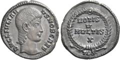The Roman Empire Julian II caesar, 355 – 360. Siliqua, Thessalonica circa 355-361, AR 21 mm, 3.24 g. D N CL IVLIANVS NOB CAES Bare head r. Rev. VOTIS V MVLTIS X in four lines within laurel wreath with