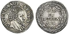 Monete di zecche italiane Napoli Filippo II di Spagna, 1554-1598. I periodo: 1554-1556, Principe di Spagna e re di Inghilterra, Francia e Napoli. Carlino, AR 2,94 g. PHILIP R ANG FR NEAP P – H Testa c
