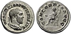 The S.C. Markoff Collection of Roman Coins The Roman Empire Pupienus, 22nd April – 29th July 238 Denarius 22nd April – 29th July 238, AR 3.50 g. IMP C M CLOD PVPIENVS AVG Laureate, draped and cuirasse