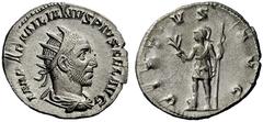 The S.C. Markoff Collection of Roman Coins The Roman Empire Aemilian, 253 Antoninianus or double-denarius 253, AR 2.89 g. IMP AEMILIANVS PIVS FEL AVG Radiate, draped and cuirassed bust r. Rev. VIRTVS 