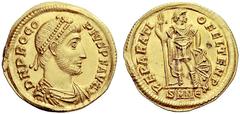 The S.C. Markoff Collection of Roman Coins The Roman Empire Procopius, 365 – 366 Solidus, Nicomedia 365-366, AV 4.59 g. D N PROCO – PIVS P F AVG Pearl-diademed, draped and cuirassed bust r. Rev. REPAR