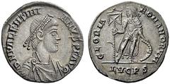 The S.C. Markoff Collection of Roman Coins The Roman Empire Valentinian II, 375 – 392 Light miliarense, Lugdunum 388-392, AR 4.52 g. D N VALENTINI – ANVS P F AVG Pearl-diademed, draped and cuirassed b