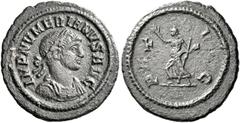 The Roman Empire Numerian augustus, 283–284 Quinarius 283-284, Billon 15 mm, 1.62 g. IMP NVMERIANVS AVG Laureate, draped and cuirassed bust r. Rev. PAX – AVGG Pax advancing l., holding branch and scep