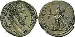 The Roman Empire Commodus augustus, 177–192 Sestertius 184, Æ 33 mm, 26.29 g. M COMMODVS AN – TONINVS AVG PIVS Laureate head r. Rev. ANN AVG TR P VIIII IMP VI COS IIII P P Annona standing facing, head