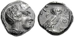 A very interesting collection of Jewish coins and coins of the Levant The Levant Athenian and Athenian-styled coinage Tetradrachm, Eastern Imitation 4th century BC, AR 17.29 g. Head of Athena r. with 
