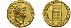 The Roman Empire Nero Augustus, 54 - 68 No.: 36 Schätzpreis - Estimate CHF 14000.- Aureus circa 64-65, 7.30 g. NERO CAESAR - AVGVSTVS Laureate head r. Rev. IANVM CLVSIT PACE P R TERRA MARIQ PARTA Temp