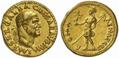 The Roman Empire Galba, 68 - 69 No.: 42 Schätzpreis - Estimate CHF 8000.- Aureus July 68 - January 69, 7.29 g. IMP SER GALBA CAESAR AVG P M Laureate head r. Rev. R - OMA RENASCES Roma, helmeted and in