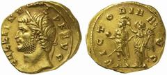 The Roman Empire Gallienus, 253 - 268 No.: 195 Schätzpreis - Estimate CHF 2500.- Binio circa 265-266, 5.69 g. GALLIENV - S P F AVG Head l., wearing wreath of reeds. Rev. VICTORIA A - VG Gallienus stan