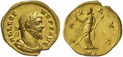 The Roman Empire Allectus usurper in England, 293 - 295 No.: 240 Schätzpreis - Estimate CHF 47500.- Aureus, Londinium circa 295, 4.44 g. ALLECT - VS P F AVG Laureate, draped and cuirassed bust r. Rev.