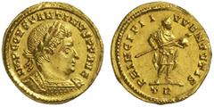 The Roman Empire Constantine I as Augustus, 307 - 337 No.: 273 Schätzpreis - Estimate CHF 5000.- 1 1/2 scripilulum, Trier circa 310, 1.69 g. IMP CONSTANTINVS P F AVG Laureate and cuirassed bust r. Rev
