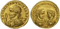 The Roman Empire Constantine I as Augustus, 307 - 337 No.: 280 Schätzpreis - Estimate CHF 36000.- Medallion of 1 1/2 solidi, Antioch circa 326, 6.59 g. D N CONSTANTINVS MAX AVG Radiate, draped and cui