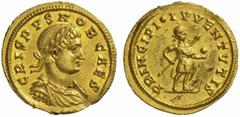 The Roman Empire Crispus Caesar, 317 - 326 No.: 286 Schätzpreis - Estimate CHF 6500.- 1 1/2 scipulum, Sirmium circa 321, 1.67 g. CRISPVS NOB CAES Laureate, draped and cuirassed bust r. Rev. PRINCIPI I