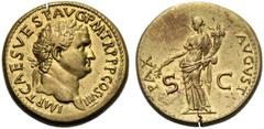 The Roman Empire Titus caesar, 69 – 79 Sestertius 80-81, Æ 25.63 g. IMP T CAES VESP AVG P M TR P P P COS VIII Laureate head r. Rev. PAX – AVGVST S – C Pax standing l., holding branch and cornucopiae. 