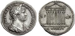 THE ROMAN EMPIRE HADRIAN, August 11, 117–July 10, 138. Cistophorus, Nicomedia in Bithynia c. 136, AR 11.34 g. Obv. IMP CAES TRA - HADRIANO AVG P P His laureate, draped and cuirassed bust right, border
