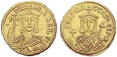The Byzantine Empire The mint is Constantinopolis unless otherwise stated Michael I Rangabè 2 October 811 – 11 July 813, with Theophylact from December 811 Solidus 811-813, AV 4.15 g. mIXA – HL bASILE