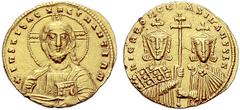 The Byzantine Empire The mint is Constantinopolis unless otherwise stated Nicephorus II Phocas, 15 August 963 – 10 December 969, with Basil II and Constantine VIII Histamenon 963-969, AV 4.42 g. + IhS