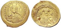 The Byzantine Empire The mint is Constantinopolis unless otherwise stated Constantine IX Monomachus, 11 June 1042 – 11 January 1055 Histamenon 1042-1055, AV 4.43 g. +IHS XIS REX – REGNANTIhM Facing bu